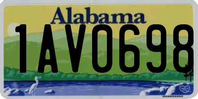 AL license plate 1AV0698
