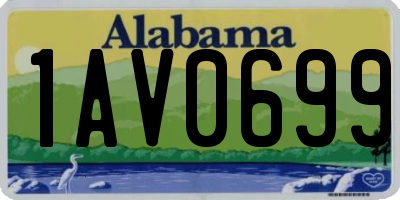 AL license plate 1AV0699