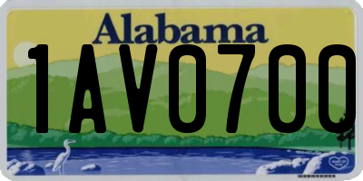 AL license plate 1AV0700