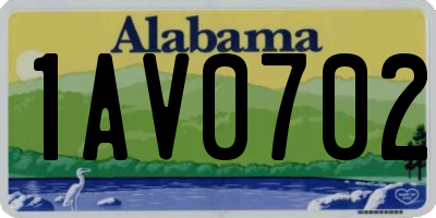 AL license plate 1AV0702