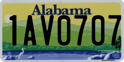 AL license plate 1AV0707