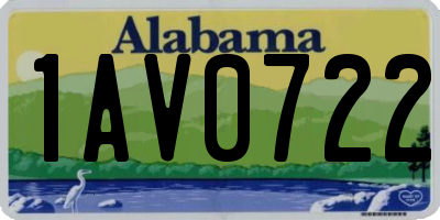 AL license plate 1AV0722