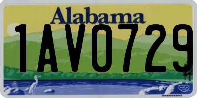 AL license plate 1AV0729