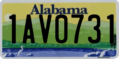 AL license plate 1AV0731