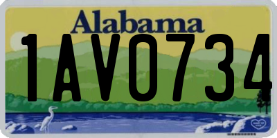 AL license plate 1AV0734