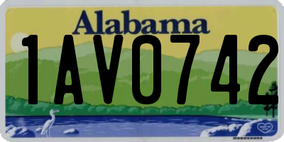 AL license plate 1AV0742