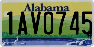 AL license plate 1AV0745