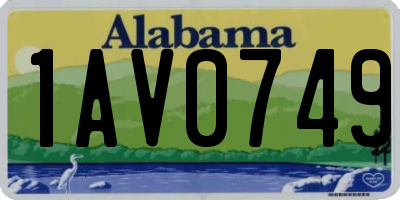 AL license plate 1AV0749