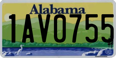 AL license plate 1AV0755