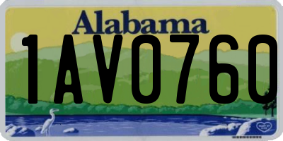 AL license plate 1AV0760