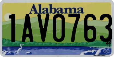 AL license plate 1AV0763