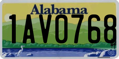 AL license plate 1AV0768