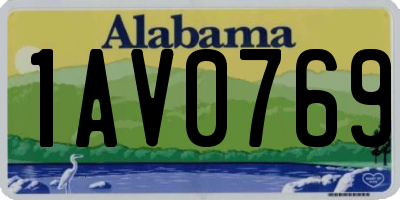 AL license plate 1AV0769