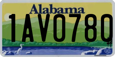 AL license plate 1AV0780