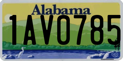 AL license plate 1AV0785
