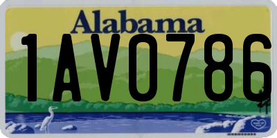 AL license plate 1AV0786