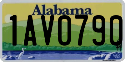 AL license plate 1AV0790