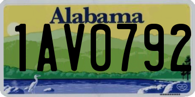 AL license plate 1AV0792