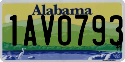 AL license plate 1AV0793