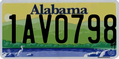 AL license plate 1AV0798
