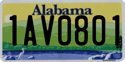 AL license plate 1AV0801