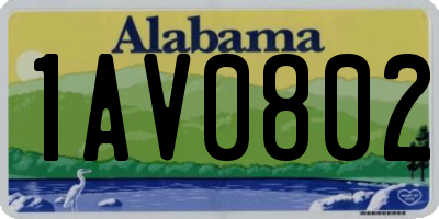 AL license plate 1AV0802