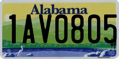 AL license plate 1AV0805