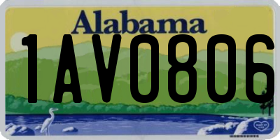 AL license plate 1AV0806