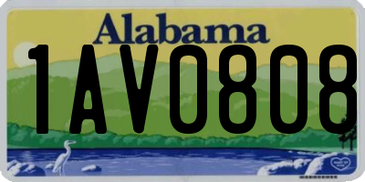 AL license plate 1AV0808