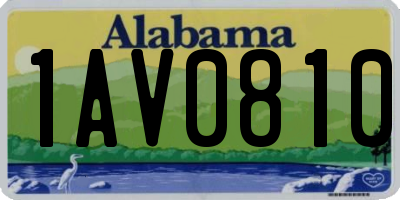 AL license plate 1AV0810