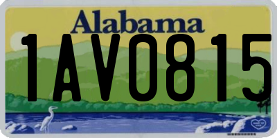 AL license plate 1AV0815