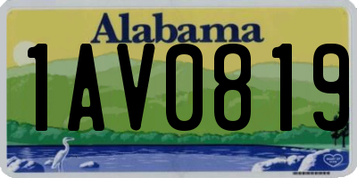 AL license plate 1AV0819