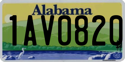 AL license plate 1AV0820