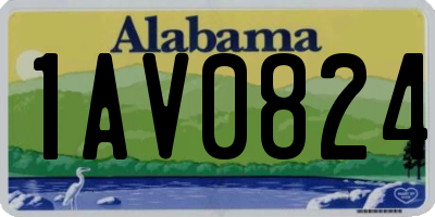 AL license plate 1AV0824