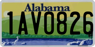 AL license plate 1AV0826