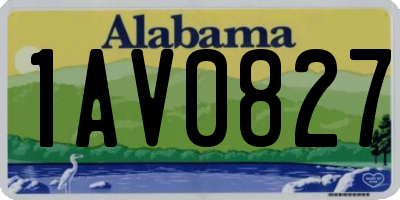 AL license plate 1AV0827