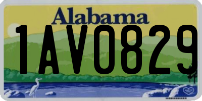 AL license plate 1AV0829