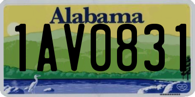 AL license plate 1AV0831
