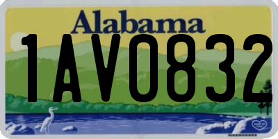 AL license plate 1AV0832