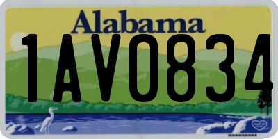 AL license plate 1AV0834