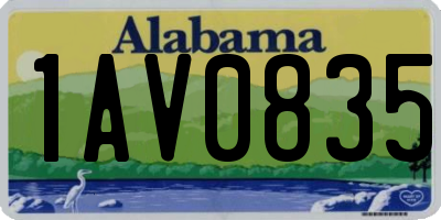 AL license plate 1AV0835