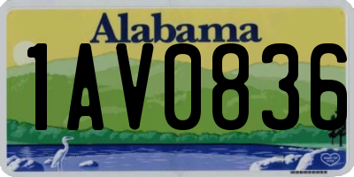 AL license plate 1AV0836