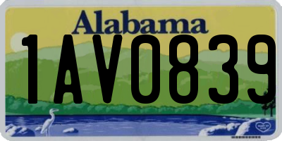AL license plate 1AV0839