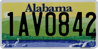 AL license plate 1AV0842