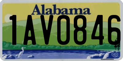 AL license plate 1AV0846