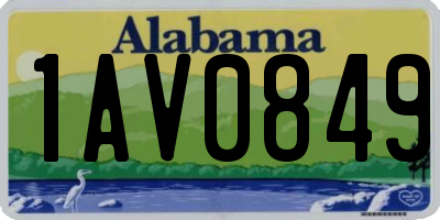 AL license plate 1AV0849
