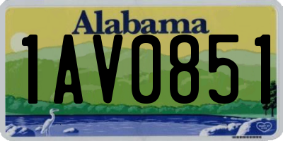 AL license plate 1AV0851
