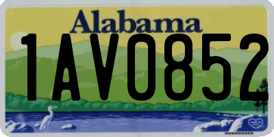 AL license plate 1AV0852