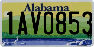 AL license plate 1AV0853