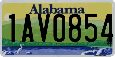 AL license plate 1AV0854